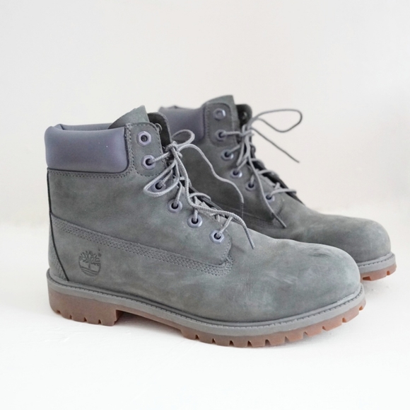 kids grey timberlands